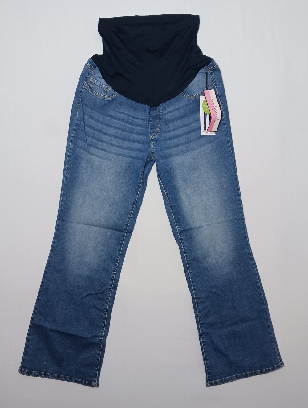 SONG Slim Boot Maternity Jeans XL Medium Wash Blue Denim 36X30 NWT
